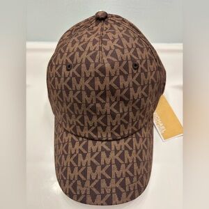 Michael Kors Women’s Brown Signature MK Logo Baseball Cap Hat